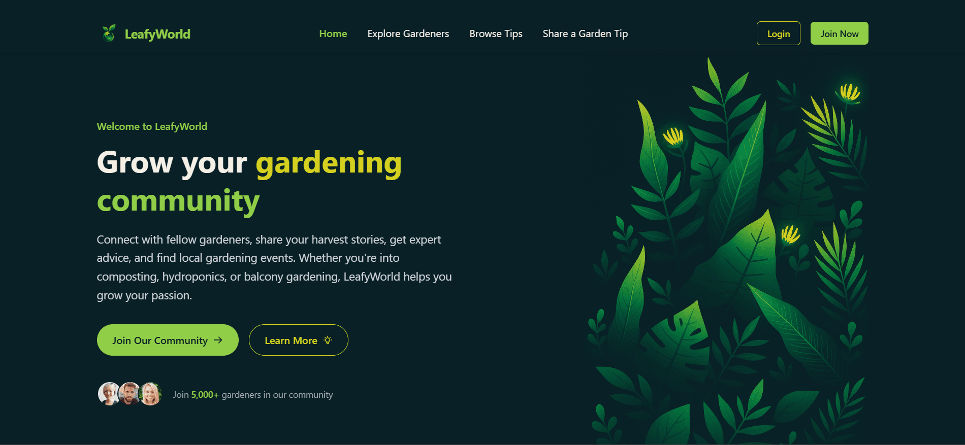 LeafyWorld - Gardening Community Platform