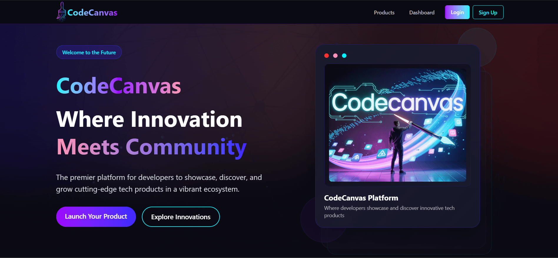 CodeCanvas Frontend project screenshot